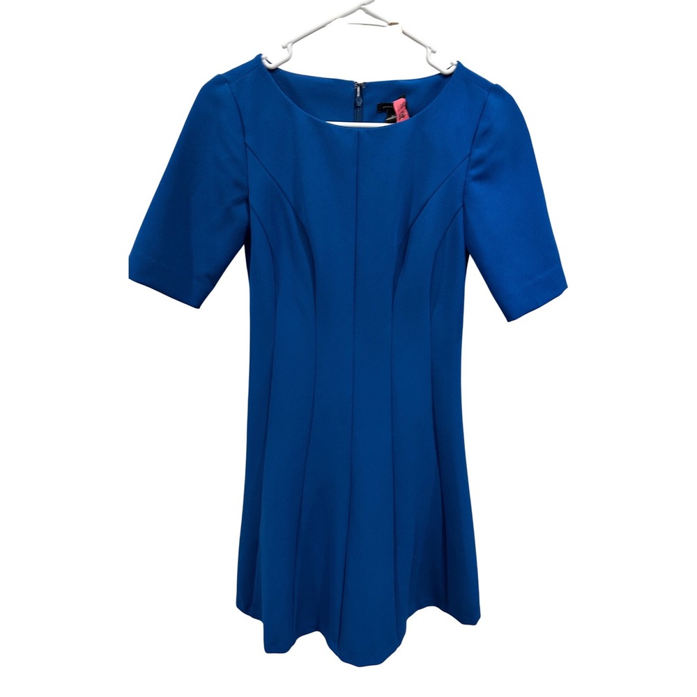 Ann Taylor Blue Sheath Dress Half Sleeve Business Casual Women's‎ Size 0